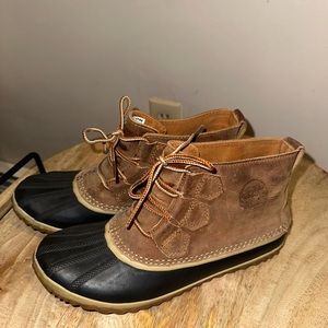 Sorel Out N About Leather Waterproof Snow / Rain Boots, Duck Boots Womens